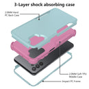 For Samsung Galaxy A32 5G TPU + PC Shockproof Phone Case(Grey Green + Pink)