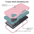 For Samsung Galaxy A32 5G TPU + PC Shockproof Phone Case(Pink + Grey Green)