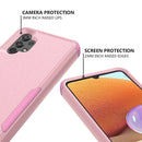 For Samsung Galaxy A32 5G TPU + PC Shockproof Phone Case(Pink)