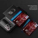 Card Ring Holder PC + TPU Phone Case For iPhone 13 Pro Max(Pink+Wine Red)