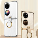 For Huawei P50 Pocket GKK Phantom Electroplating Phone Case with Ring Holder(Fully Transparent)
