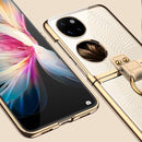 For Huawei P50 Pocket GKK Phantom Electroplating Phone Case with Ring Holder(Champagne Gold)