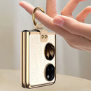 For Huawei P50 Pocket GKK Phantom Electroplating Phone Case with Ring Holder(Black)