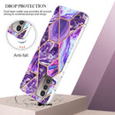 For Nokia G21 / G11 Electroplating IMD Splicing Marble TPU Phone Case(Dark Purple)