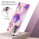 For Nokia G21 / G11 Electroplating IMD Splicing Marble TPU Phone Case(Light Purple)
