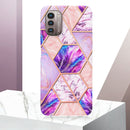 For Nokia G21 / G11 Electroplating IMD Splicing Marble TPU Phone Case(Light Purple)