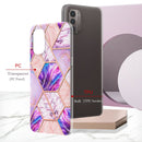 For Nokia G21 / G11 Electroplating IMD Splicing Marble TPU Phone Case(Light Purple)