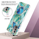 For Nokia G21 / G11 Electroplating IMD Splicing Marble TPU Phone Case(Green)