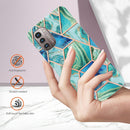 For Nokia G21 / G11 Electroplating IMD Splicing Marble TPU Phone Case(Green)