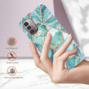 For Nokia G21 / G11 Electroplating IMD Splicing Marble TPU Phone Case(Blue)