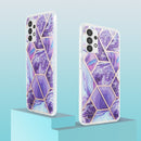 For Samsung Galaxy A13 4G Electroplating IMD Splicing Marble TPU Phone Case(Dark Purple)