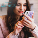 For Samsung Galaxy A13 4G Electroplating IMD Splicing Marble TPU Phone Case(Dark Purple)