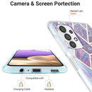 For Samsung Galaxy A13 4G Electroplating IMD Splicing Marble TPU Phone Case(Dark Purple)