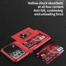 For Samsung Galaxy A13 4G Card Ring Holder PC + TPU Phone Case(Black)