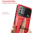 For Samsung Galaxy A13 4G Card Ring Holder PC + TPU Phone Case(Black)