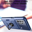 For Samsung Galaxy A13 4G Card Ring Holder PC + TPU Phone Case(Blue)