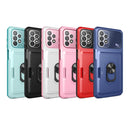 For Samsung Galaxy A13 4G Card Ring Holder PC + TPU Phone Case(Light Green)