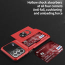 For Samsung Galaxy A32 4G Card Ring Holder PC + TPU Phone Case(Black)