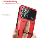For Samsung Galaxy A33 5G Card Ring Holder PC + TPU Phone Case(Blue)