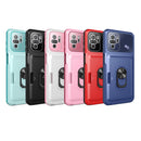 For Xiaomi Redmi Note 10 4G Card Ring Holder PC + TPU Phone Case(Black)