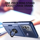 For Xiaomi Redmi Note 10 4G Card Ring Holder PC + TPU Phone Case(Black)