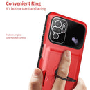 For Xiaomi Redmi Note 10 4G Card Ring Holder PC + TPU Phone Case(Black)