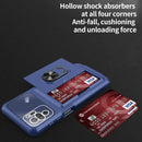 For Xiaomi Redmi Note 10 4G Card Ring Holder PC + TPU Phone Case(Blue)