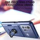 For Xiaomi Mi 11T / 11T Pro Card Ring Holder PC + TPU Phone Case(Black)