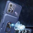 For Xiaomi Mi 11T / 11T Pro Card Ring Holder PC + TPU Phone Case(Black)