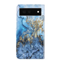 For Google Pixel 6a 3D Painting Pattern TPU + PU Leather Phone Case(Milky Way)