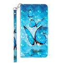 For Google Pixel 6a 3D Painting Pattern TPU + PU Leather Phone Case(Three Butterflies)