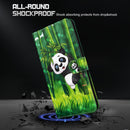 For Google Pixel 6a 3D Painting Pattern TPU + PU Leather Phone Case(Panda Climbing Bamboo)