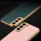 For Samsung Galaxy S22 5G GKK Plating TPU + Leather Full Coverage Phone Case(Black)