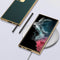For Samsung Galaxy S22 Ultra 5G GKK Plating TPU + Leather Full Coverage Phone Case(Forest Green)