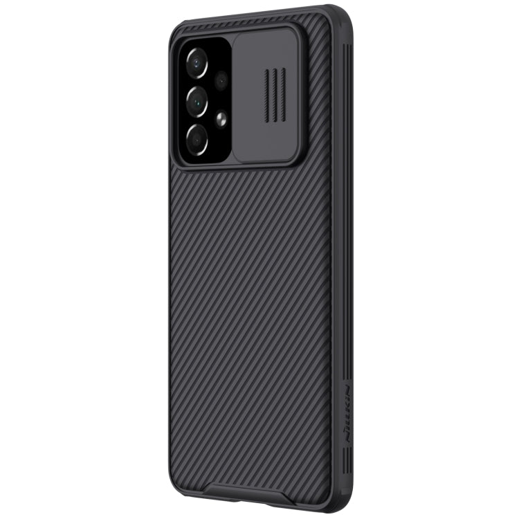 For Samsung Galaxy A73 5G NILLKIN Black Mirror Pro Series Camshield PC Phone Case(Black)