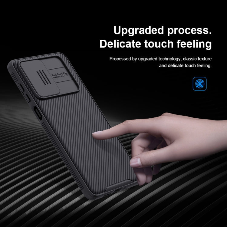For Samsung Galaxy A73 5G NILLKIN Black Mirror Pro Series Camshield PC Phone Case(Black)