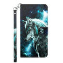 For Samsung Galaxy A13 4G 3D Painting Pattern TPU + PU Leather Phone Case(Wolf)