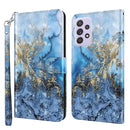 For Samsung Galaxy A13 4G 3D Painting Pattern TPU + PU Leather Phone Case(Milky Way)