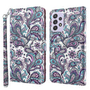 For Samsung Galaxy A13 4G 3D Painting Pattern TPU + PU Leather Phone Case(Swirl Pattern)