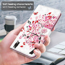 For Samsung Galaxy A13 4G 3D Painting Pattern TPU + PU Leather Phone Case(Cat Under The Tree)