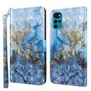 For Motorola Moto G22 3D Painting Pattern TPU + PU Leather Phone Case(Milky Way)