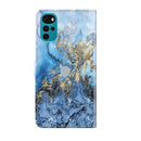 For Motorola Moto G22 3D Painting Pattern TPU + PU Leather Phone Case(Milky Way)