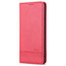 For Xiaomi 12 / 12X AZNS Magnetic Calf Texture Flip Leather Phone Case(Red)
