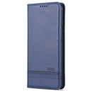 For Xiaomi 12 / 12X AZNS Magnetic Calf Texture Flip Leather Phone Case(Dark Blue)