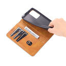 For Xiaomi 12 / 12X AZNS Magnetic Calf Texture Flip Leather Phone Case(Light Brown)
