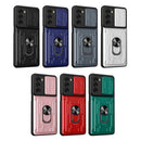 For Motorola Moto G200 5G / Edge S30 Sliding Camshield TPU+PC Phone Case with Card Slot(Black)