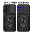 For Motorola Moto G200 5G / Edge S30 Sliding Camshield TPU+PC Phone Case with Card Slot(Grey)