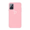 For Galaxy A51 Love Heart Pattern Frosted TPU Protective Case(Pink)