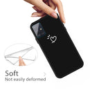For Galaxy A51 Love Heart Pattern Frosted TPU Protective Case(Black)