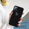 For Galaxy A51 Love Heart Pattern Frosted TPU Protective Case(Black)